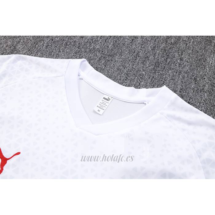 Chandal del AC Milan Manga Corta 2023-2024 Blanco - Pantalon Corto